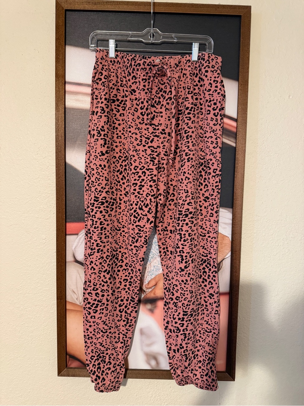 Women’s Mainstrip Pink Leopard Print Jogger Pants
